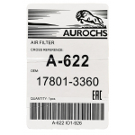Фото фильтр воздушный aurochs a-622 воздушный (круглый)