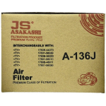 Фото фильтр воздушный js asakashi a-136j воздушный (круглый)