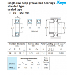 Фото подшипник koyo 6301zzc3 (12x37x12) подшипники двс и навесн.