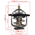 Фото термостат zevs 8-97602048-0 (ø54 82°c) термостат