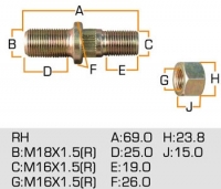 Фото шпилька masuma mls-032 (m18 x m16) правая шпильки