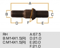 Фото шпилька masuma mls-067 (m14 x m14) правая шпильки